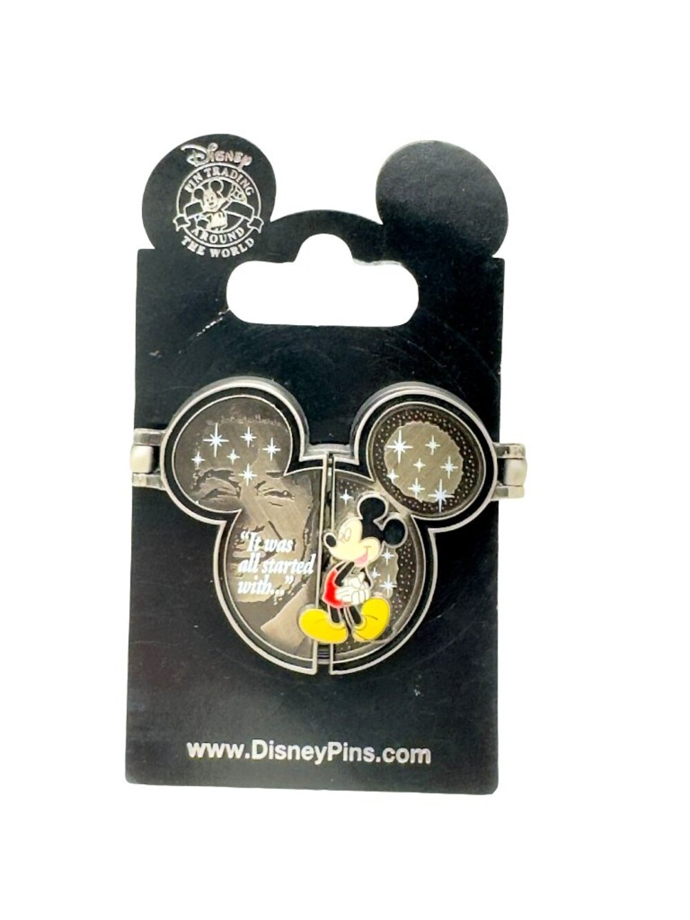 Disneyland Pin It All Started With A Mouse Walt Mickey Hinged Collectible 107962